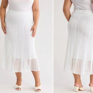 NWT Vince Godet Organic Cotton Crochet Skirt